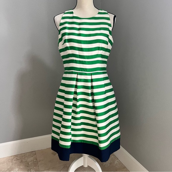 Eliza J Dresses & Skirts - Eliza J Green and White Striped Midi Dress